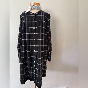 Madewell window pane plaid dress